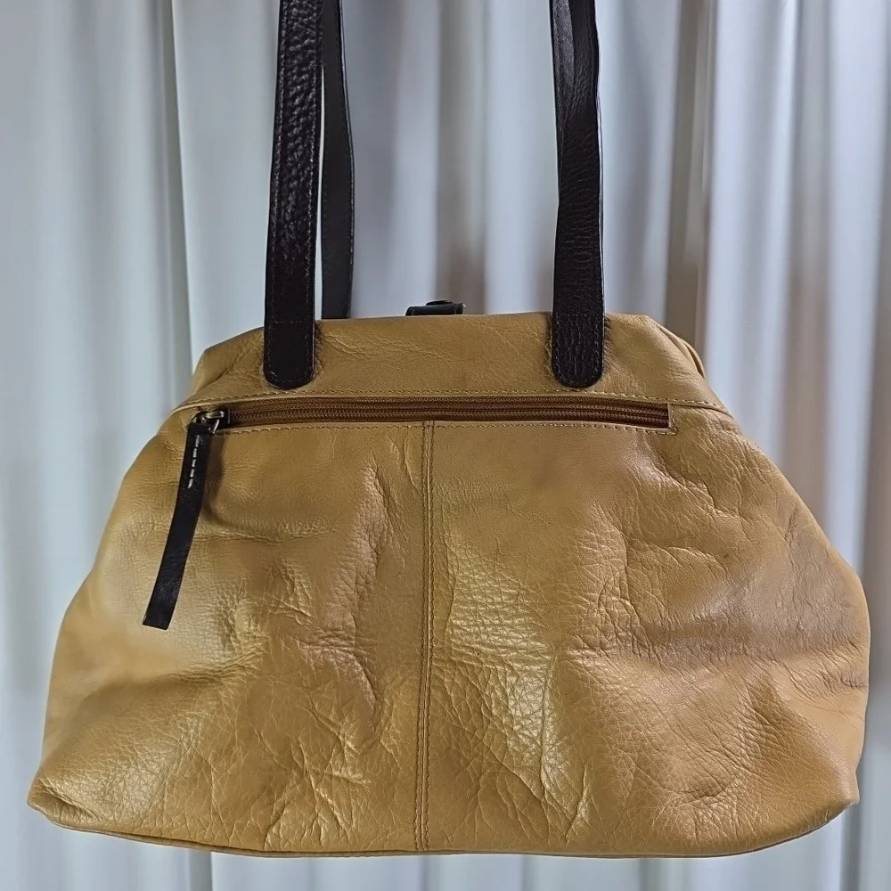 Sophia Visconti Vintage Soft‎ Leather Purse Handbag Shoulder Bag Tan Italy Y2K